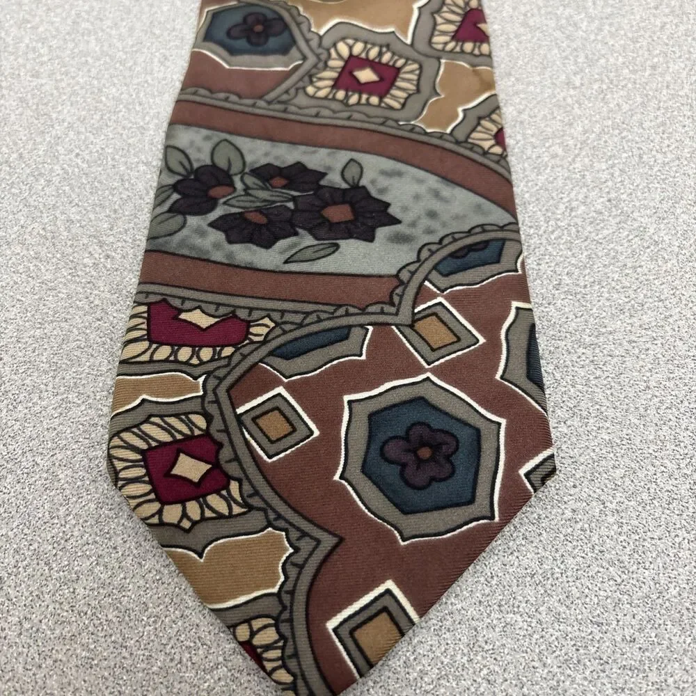Vintage Adolfo 100% Silk Necktie, Wide 4